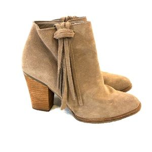 DV by Dolce Vita Tan Suede Tassel Booties 7.5